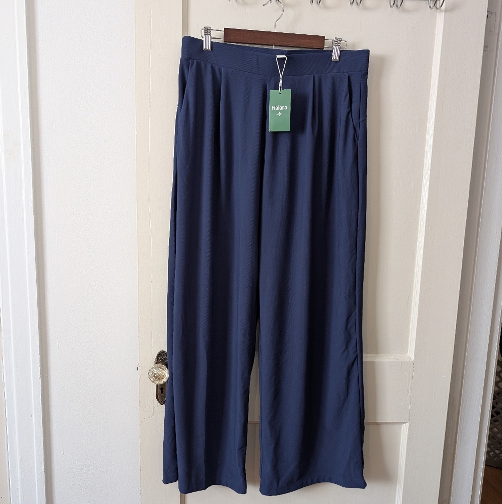 Halara XL Flex High Waisted Body Sculpt Pocket Wide Leg Micro Waffle Work Pants